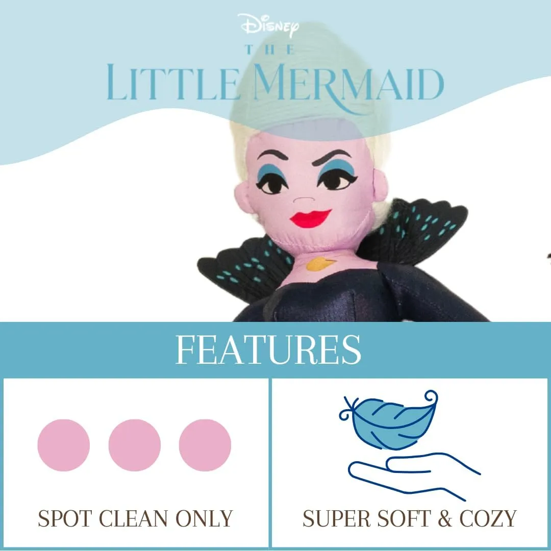 Super Soft Plush Cuddle Pillow Buddy, (Official Licensed Disney Product) FRANCO Disney's The soften Little Mermaid Live Action Movie Ursula Bedding 