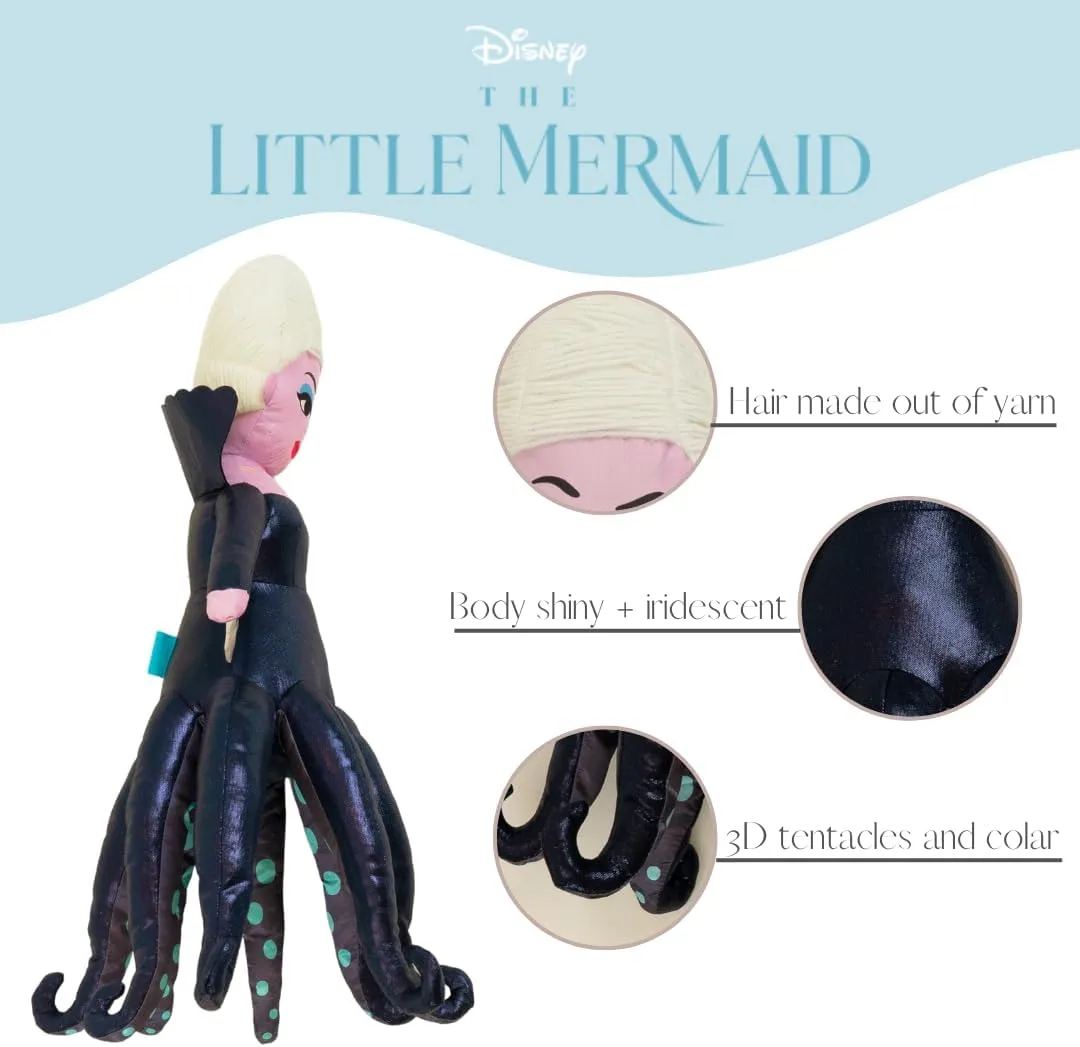 Super Soft Plush Cuddle Pillow Buddy, (Official Licensed Disney Product) FRANCO Disney's The soften Little Mermaid Live Action Movie Ursula Bedding 