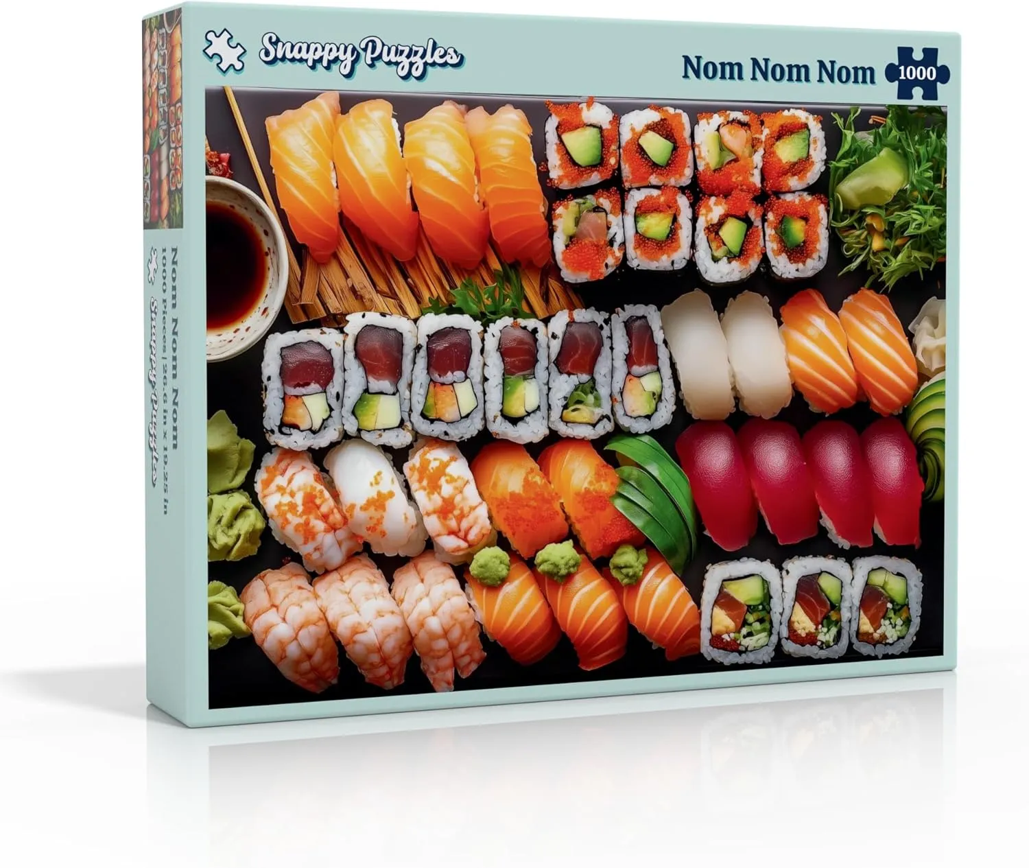 Sushi Jigsaw Puzzle for Adults | Premium Satin Finish | Made in USA | Fun and Relaxing Challenge Nom Nom Nom drastically erosion prophet - 1000-Piece Food-Themed 