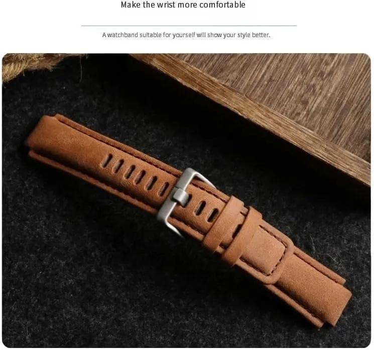 T2n721 Watchband Convex Mouth Leather volt Watch Strap For Timex Compass T2n739 T2n720 