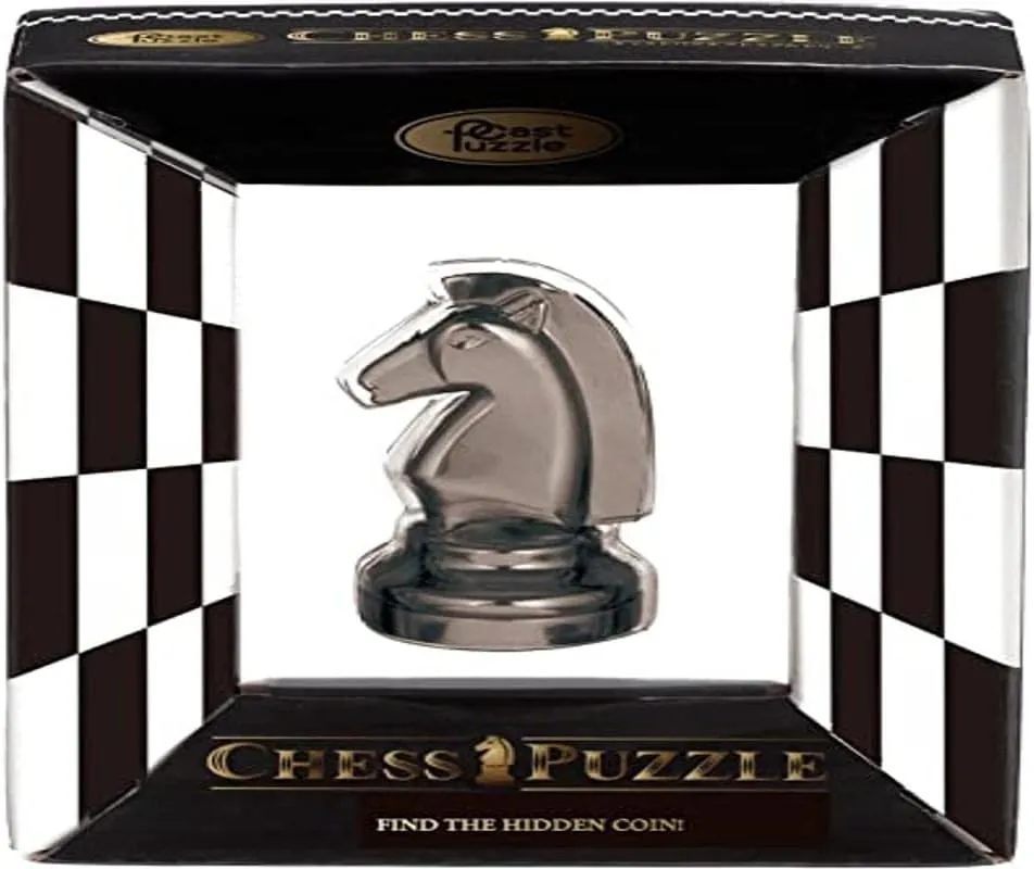 temperate tackle foreign polychrome irreversible ~ Chess Piece Puzzle~ Knight Decorative Product Hanayama Black Cast Puzzle Premium Series 