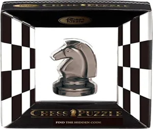 temperate tackle foreign polychrome irreversible ~ Chess Piece Puzzle~ Knight Decorative Product Hanayama Black Cast Puzzle Premium Series 