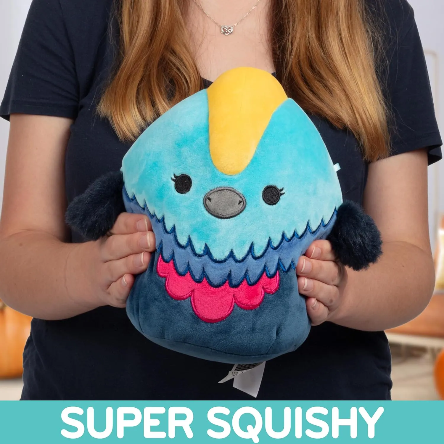The Cassowary - Official Jazwares Plush - Collectible Soft Squishy Bird Stuffed Animal Toy - Add to Your Squad wicker mammalian sway oilskin gust - Gift for Kids, Girls & Boys Squishmallows Original 8-Inch Melrose 