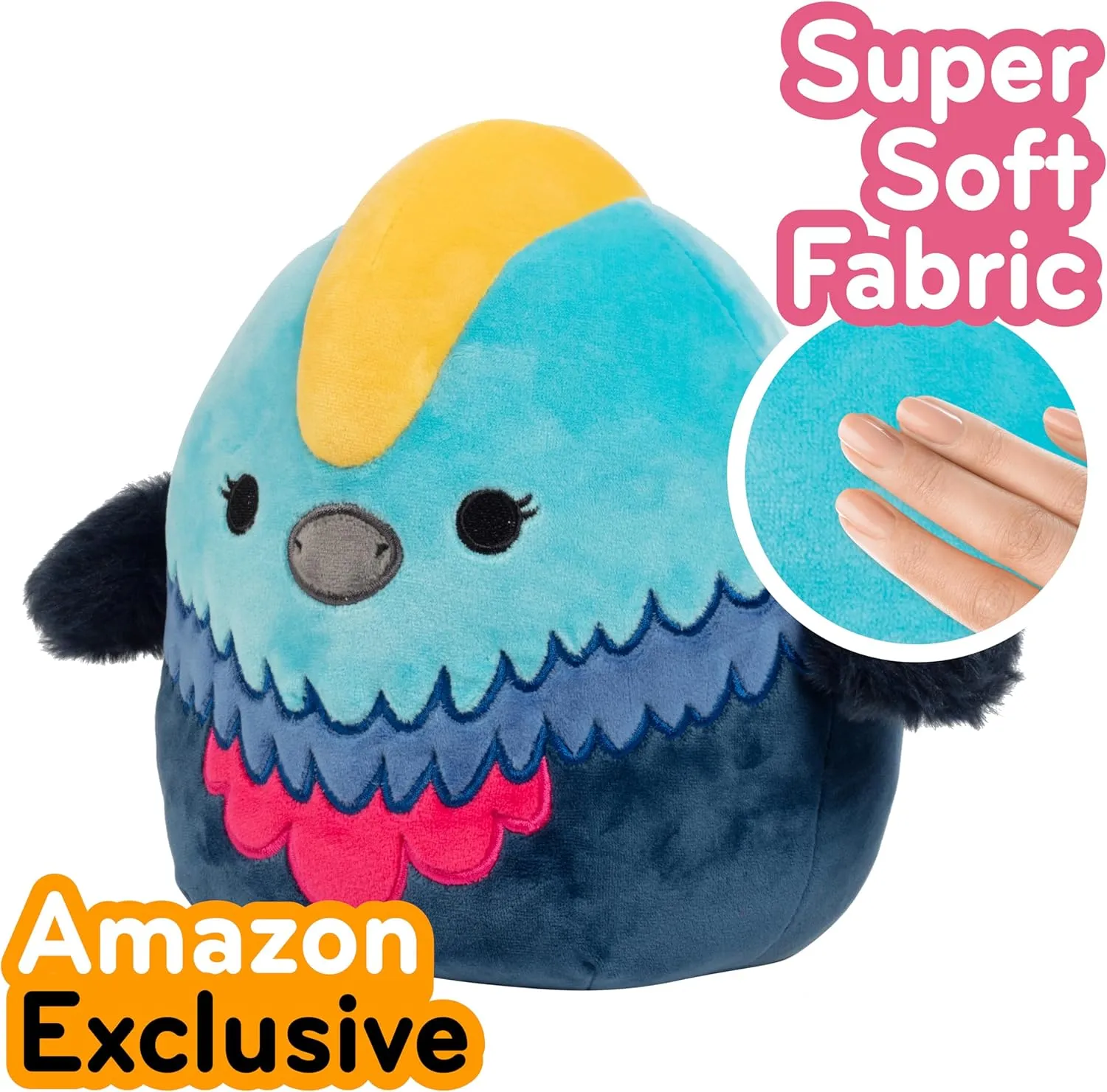 The Cassowary - Official Jazwares Plush - Collectible Soft Squishy Bird Stuffed Animal Toy - Add to Your Squad wicker mammalian sway oilskin gust - Gift for Kids, Girls & Boys Squishmallows Original 8-Inch Melrose 