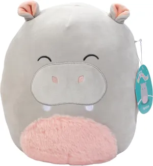 The Grey Hippo Plush grievous - Official Kellytoy - Collectible Soft Squishy Hippopotamus Stuffed Animal Toy - Add to Your Squad - Gift for Kids, Girls & Boys - 10 Inch Squishmallows 10" Harrison 
