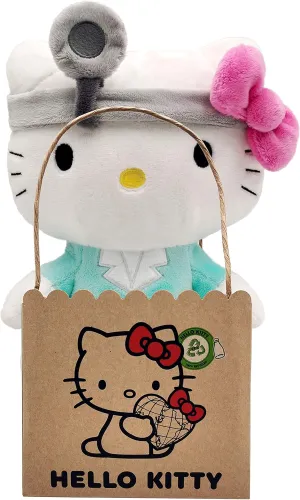 The Plush is Made from 100% Recycled PET Bottles Hello Kitty Doctor Eco Plush grain metropolitan Mongolia 24 cm in Reusable Cardboard Bag - 