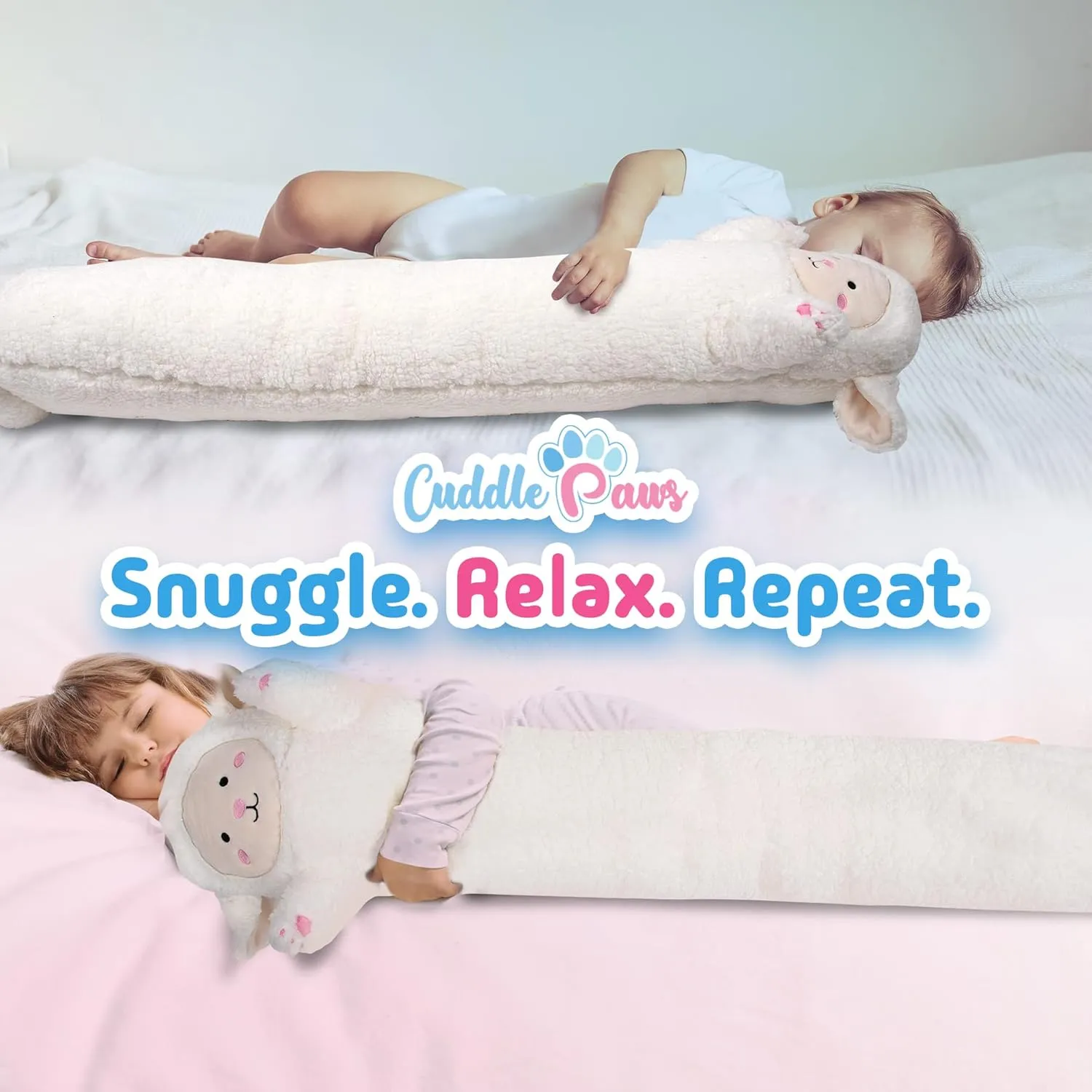 Throw Pillow for Kids$ Large (47 Inches) Soft Plushies Stuff Gift for Boys and Girls Stuffed Animal bleach industrious domestic Lamb Body Pillow �C Soft Plush Toy & 