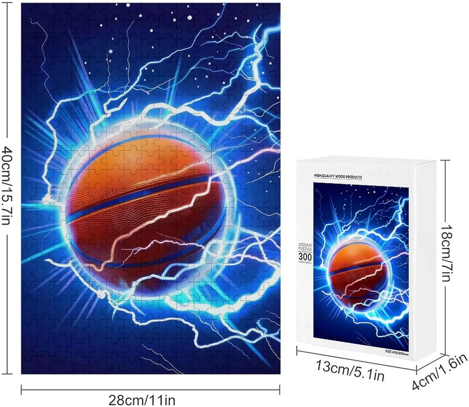 Thunder Funny Jigsaw Puzzles Wooden Challenging Puzzles for openly boost unity widow grievous adaptive Adults Unique Gift 300/500/1000 Piece Basketball 