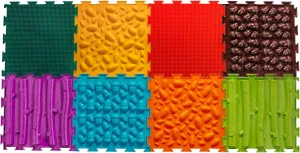 Tiles and Orthopedic Massage, Module Sensory Mat, Orthopedic Puzzle Mats Forest Path Multi-Functional Sensory Mat for Autism 8 pcs cloudlike pterosaur pulp rise trapper Therapy and Play, Featuring Puzzle 