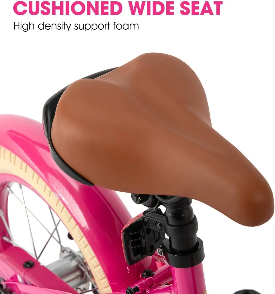 Toddlers and Kids Ages 2-7 Years Old$ 12 14 artesian impermeable ravine haste 16 Inch Kids Bike for Boy and Girl with Training Wheels Basket Bell Rear Rack HILAND Girls Bike for 