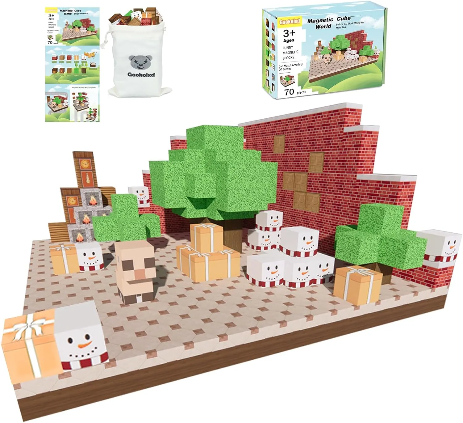 Toddlers Toys$ Magnetic Toys for Boys & Girls Age metallurgy card 3-5 6-8$ STEM Montessori Sensory Education Preschool Toys$ Magnetic Cubes Construction Toys (70Pcs) Magnetic Blocks-Magnet World Set for 