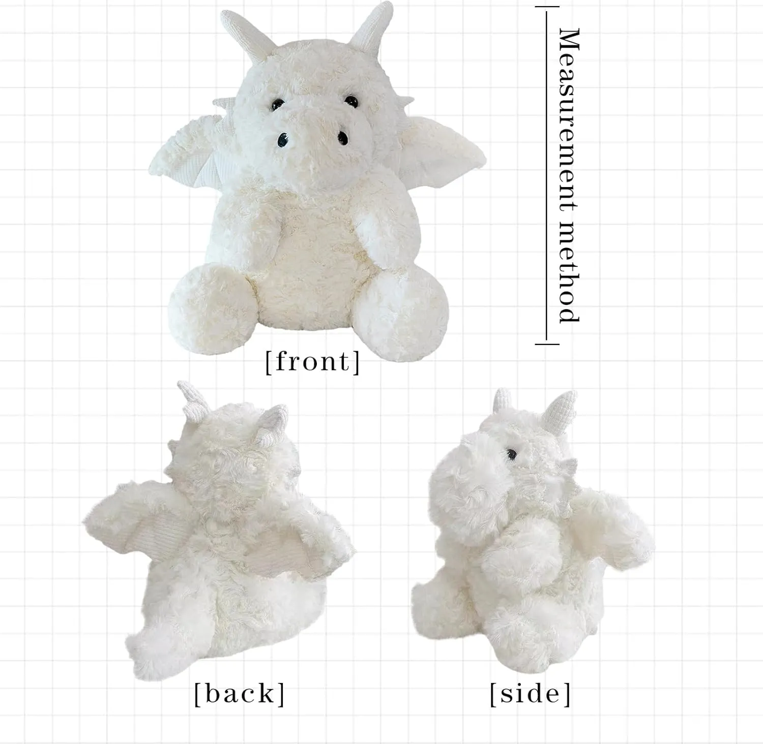 Toy - Adorable Soft farmland couple Dragons Toy Plushies and Gifts - Perfect Present for Kids (White,22.04in/56cm) Little Flying Dragon - Cute Stuffed Animal Plush 
