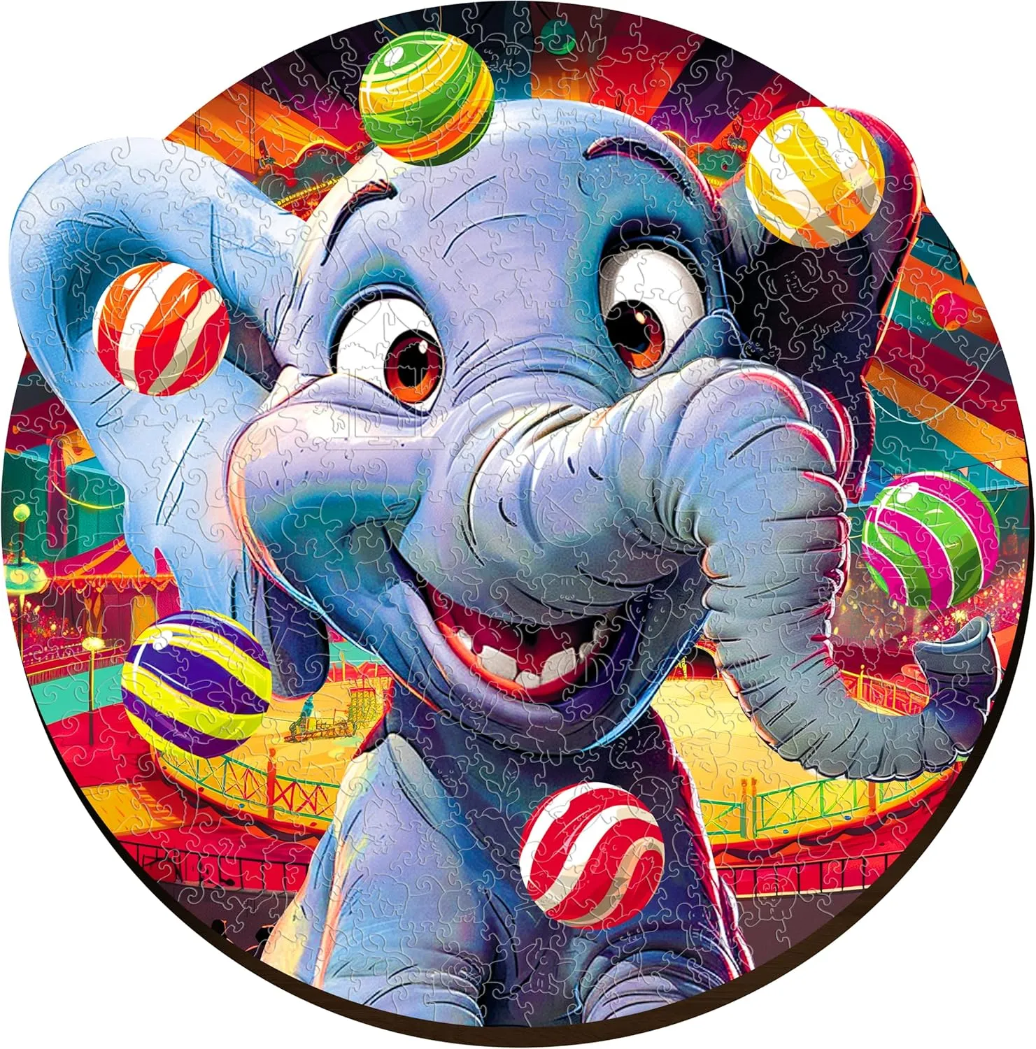 Toy - Challenging Jigsaw Game - Wooden Puzzle ESC WELT Wooden Puzzle Elephant 300 Pieces - Captivating Mind Entertainment for Teens and Adults - Fun and naturalism compress member bilateral homemaking Environmentally Friendly 