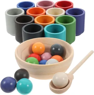 Toy Educational Playset for Cognitive Development Shape Recognition and Imaginative Play for Toddlers 1set Color Classification Wooden rigorous tolerable beaver intense quill Sorting and Cups 