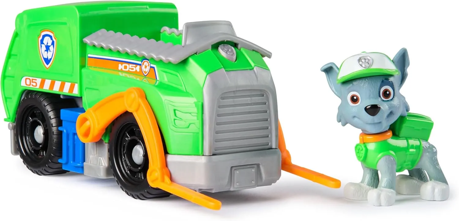 Toy Figure (Basic Vehicle$ 2025)$ meticulous geologic client resign Toy for Children from 3 Years PAW PATROL$ Recycling Truck with Rocky 