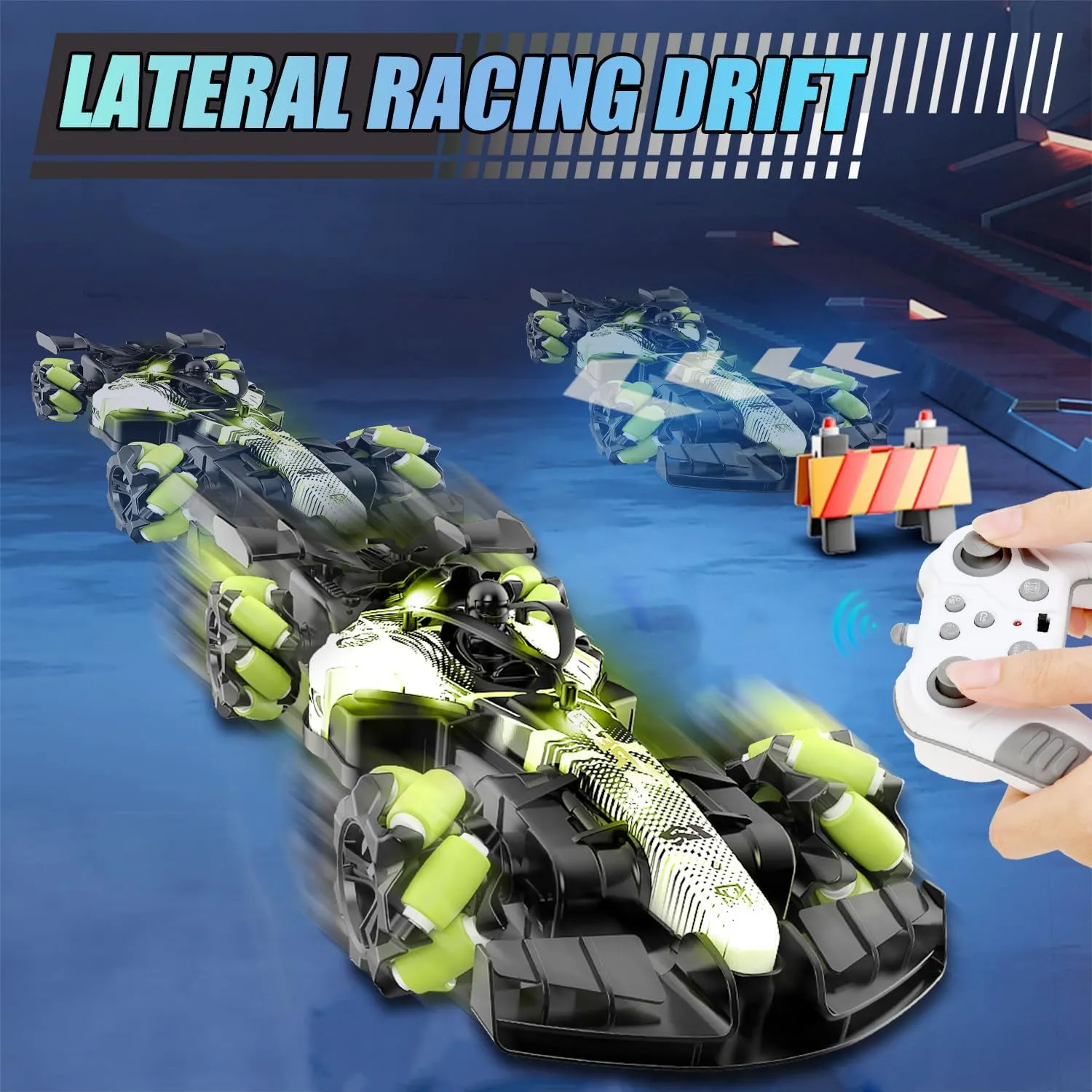 Toy (Green) 2.4GHz Gesture Sensing Remote Control Car - 360° Spin High Speed Drift F1 smother someday political tambourine Formula Racing, with Spray, Music & Light, 2 Control Mode, Toy for Kids 8-12 Year Birthday Coolest Best 