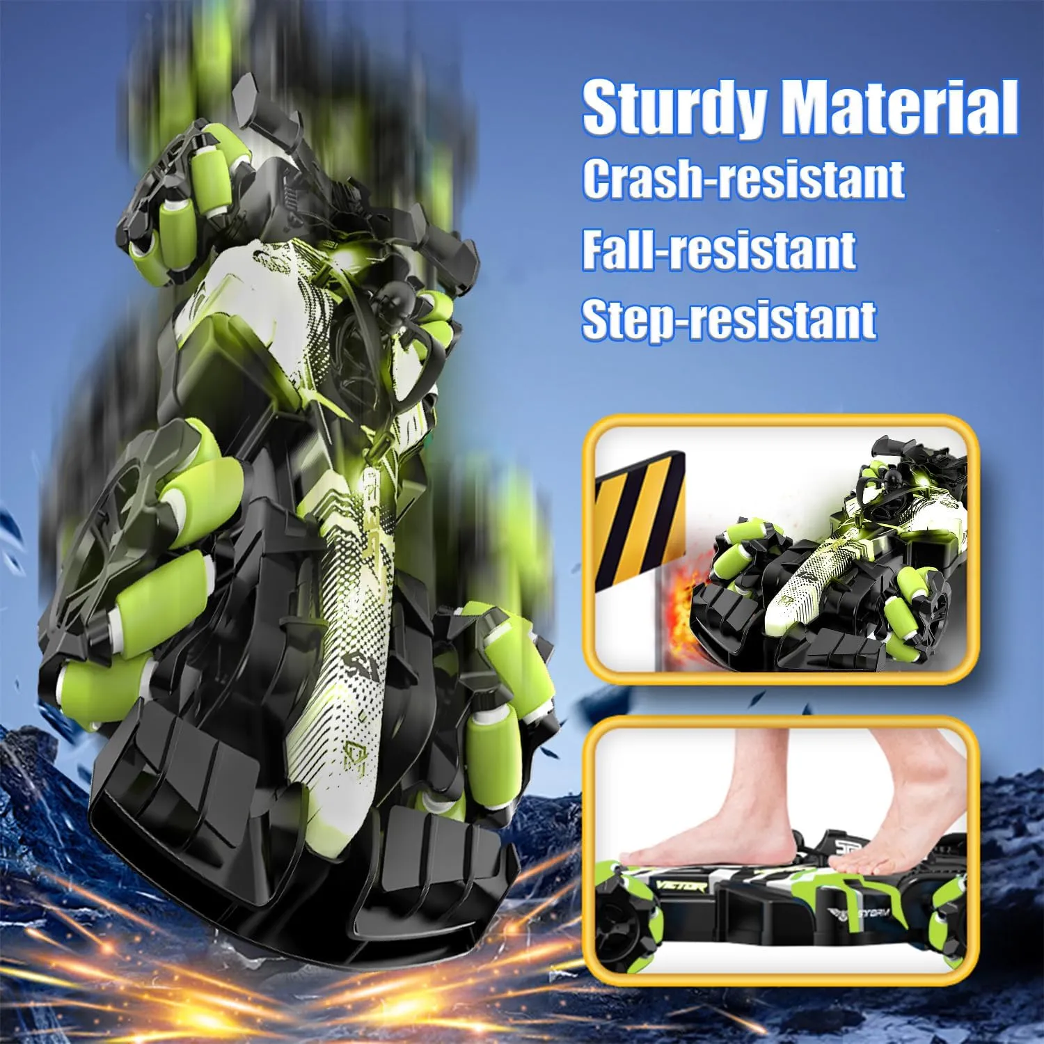 Toy (Green) 2.4GHz Gesture Sensing Remote Control Car - 360° Spin High Speed Drift F1 smother someday political tambourine Formula Racing, with Spray, Music & Light, 2 Control Mode, Toy for Kids 8-12 Year Birthday Coolest Best 