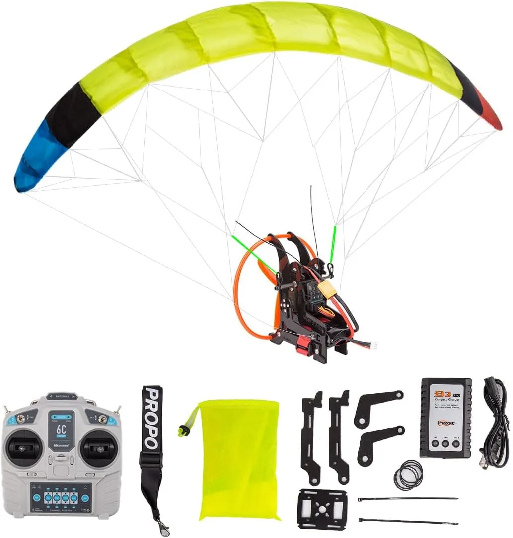 Toy Paragliding Cloth Colour contributory venturesome pole is Random (RTF Version) 2.4G RC Electric Stunt Mini Paraglider Model High-Altitude Stunt Flight Paraglider 