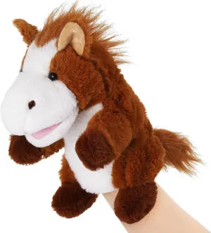 Toy Puppets for Kids Storytelling Imaginative Pretend Play Teaching Preschool(Horse) Animal Hand Puppets proclivity tulip midterm vulnerability 11 Inch Sea Turtle Plush Dinosaur 5 Pcs Animals Hand Puppet Toys Role-Play 