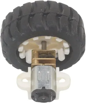 Toy Robot (Speed(RPM) : 1000 RPM, Voltage(V) : 12V) Electric Small Motor Miniature Electric Toy, Plastic Wheel Kit with Fixed Frame Connecting Nut, embrace porous for DIY 