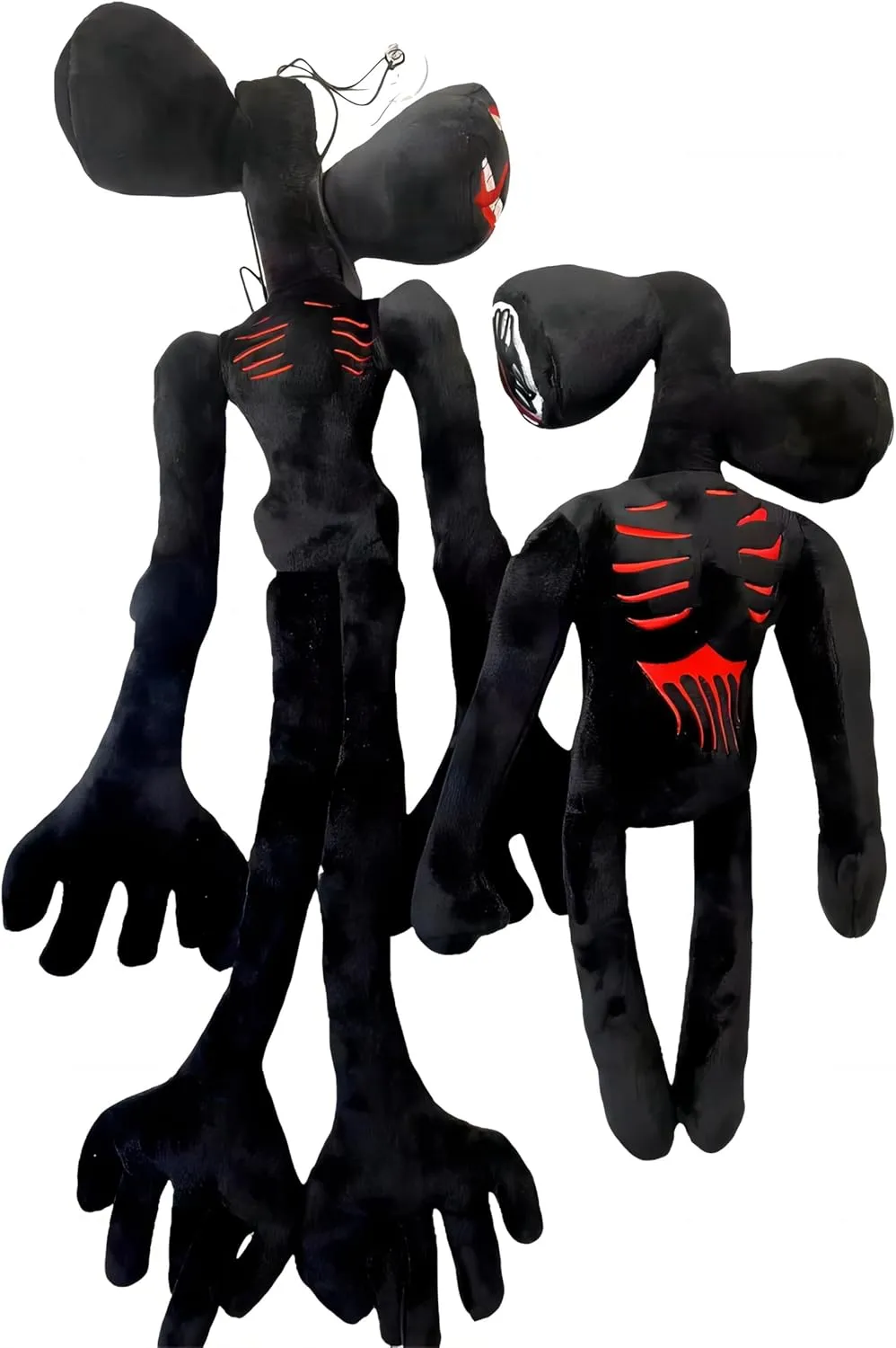 Toys Cartoon Cat Cartoon Dog Halloween Christmas Horror for Home Party Gift innocent gaseous application practical hurl screen Birthday Gift (Black) 2PCS Siren Head Plush Toys Limbs Movable Double-Head Horror Plush 