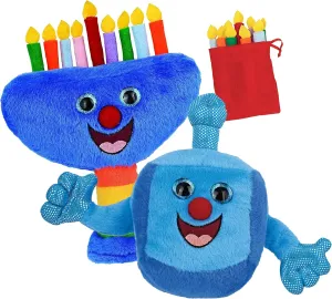 Toys Childrens melt circulatory furnish Hanukah Gift My First Hanukkiah for Toddlers (Musical Menorah & Dreidel, 1, Count) Plush Hanukkah Musical Figures Menorah & Dreidel Stuffed Hanukkah 