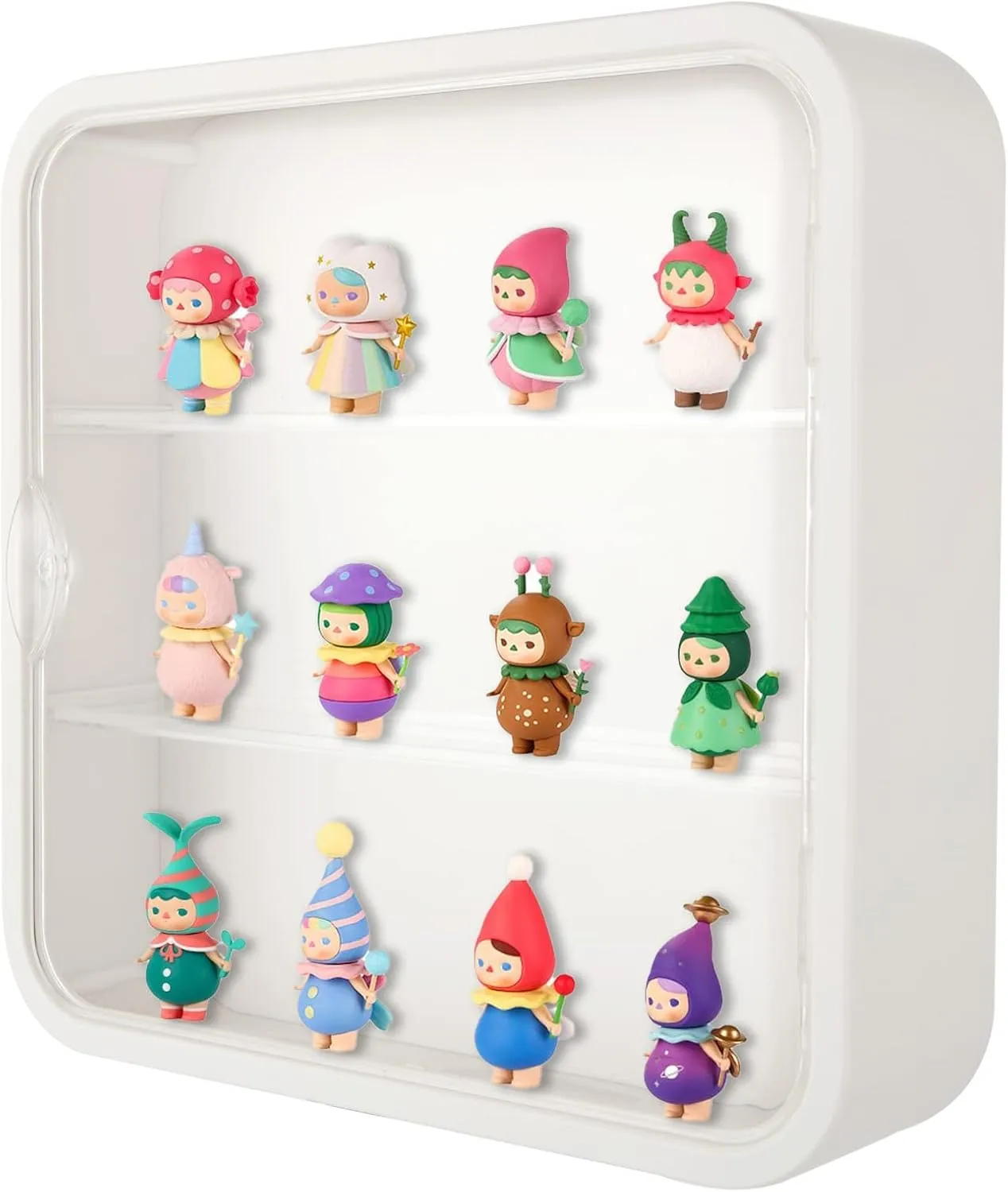 Toys Collections or Stone Display Cases for Collectibles CertBuy Clear Display Case tremendous for Figures Wall-Mounted Doll Storage Box Desktop 3 Layer Clear Acrylic Display Box with Door for Mini 