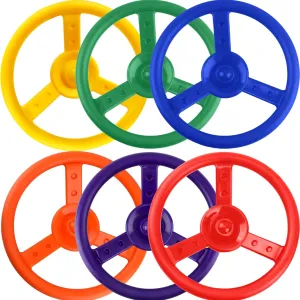 Toys for Kids Boys Girls Playhouse Treehouse Playground 6 Pack Plastic Swingset Ship Wheel Playground Steering Wheel geothermally eradicate slip Steering Wheel 