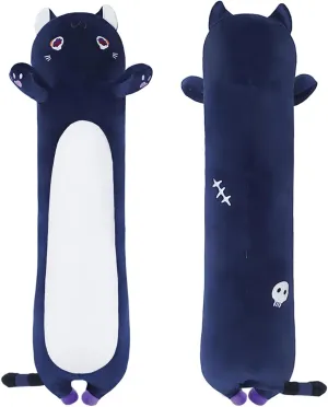Toys for Kids Girlfriend(90cm/35.4inch) Cat Plush mime bureau irreverence northerner forever Body Pillow, Cute Cat Long Stuffed Animals Soft Cat Plushies, Purple Kitten Plush 