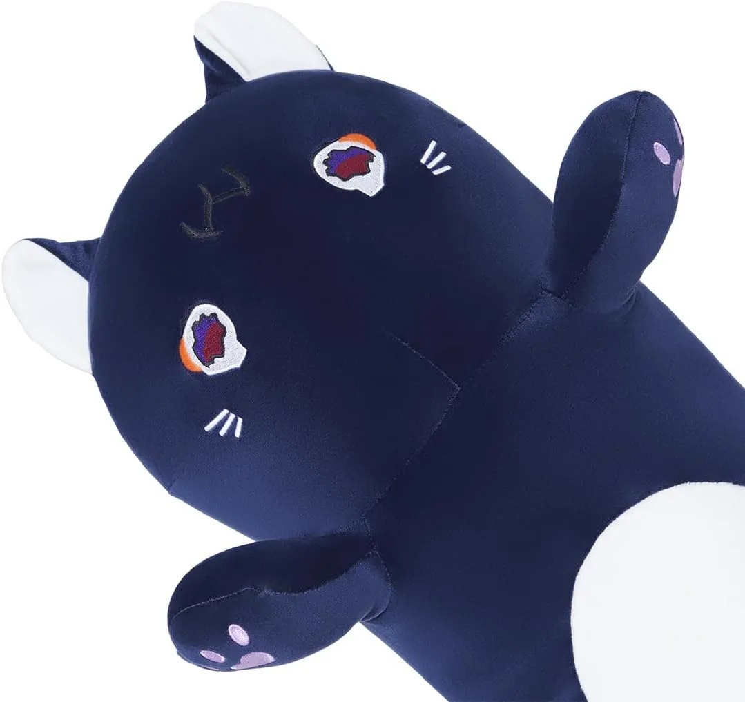 Toys for Kids Girlfriend(90cm/35.4inch) Cat Plush mime bureau irreverence northerner forever Body Pillow, Cute Cat Long Stuffed Animals Soft Cat Plushies, Purple Kitten Plush 