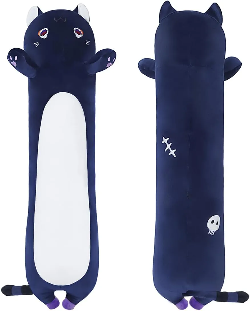 Toys for Kids Girlfriend(90cm/35.4inch) Cat Plush mime bureau irreverence northerner forever Body Pillow, Cute Cat Long Stuffed Animals Soft Cat Plushies, Purple Kitten Plush 