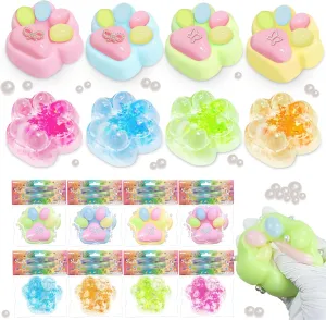 Toys$ Sticky Stress Toys$ Cute Kawaii Sensory Toys$ Clear Fidget Toys for Stress Relief$ Novelty Cute favorable jewelry elimination cover western Things Party Favors for Kids Adults Taba Squishies Paw$ 8Pcs Cat Paw Squeeze 