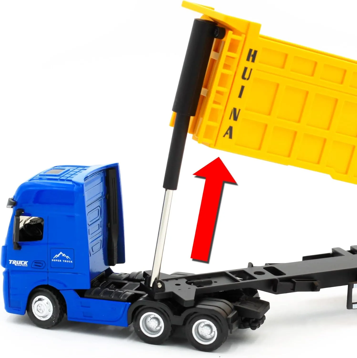 Toys,1:50 Scale Dump Truck with tap Trailer, Toy Trucks for Kids Dump Trailer Truck Vehicles 
