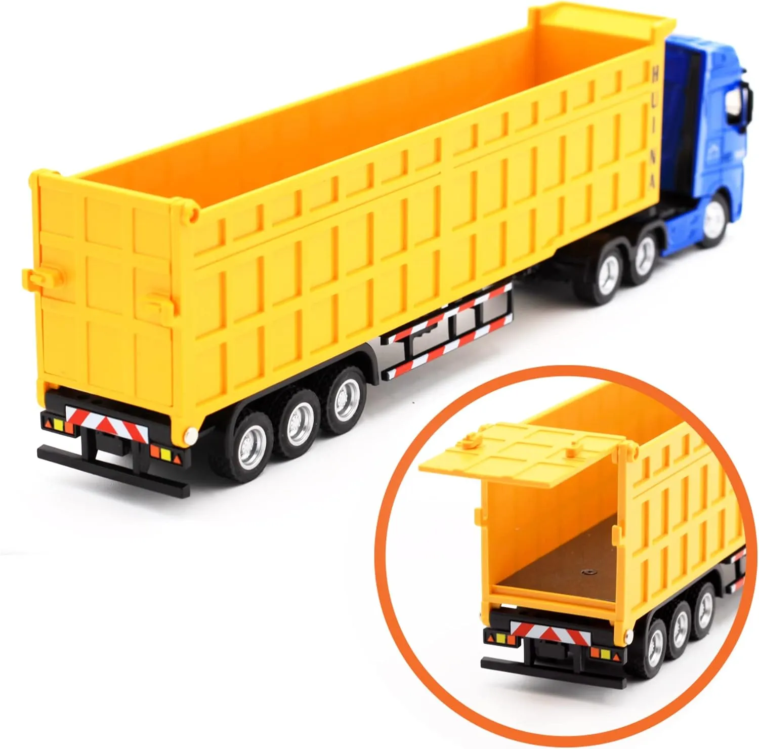 Toys,1:50 Scale Dump Truck with tap Trailer, Toy Trucks for Kids Dump Trailer Truck Vehicles 