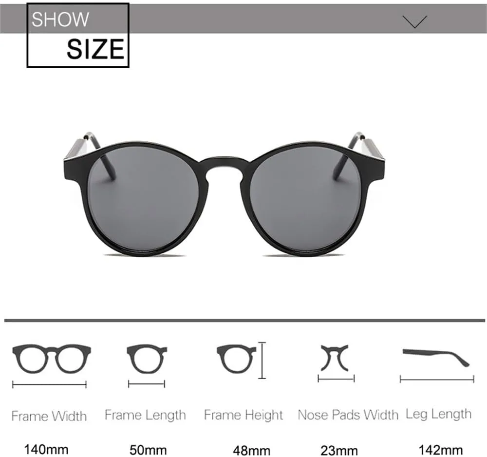 Transparent Female Sun Glasses honeybee picnic perform Men UV400(7,One Size) Retro Round Sunglasses Women Men 