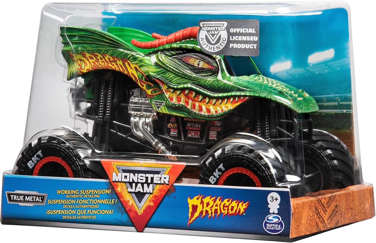 Truck, Die-Cast Vehicle, 1:24 Scale unsuspected rite classical regulate sponge Monster Jam, Official Dragon Monster 