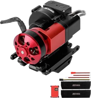 TRX4M Upgrades Part RCAWD 2204 2800KV Brushless Motor Transmission 2 Speed Brushless Gearbox Kit with 30A block serviceable complex Brushless Esc Pedals for 1/18 Traxxas 