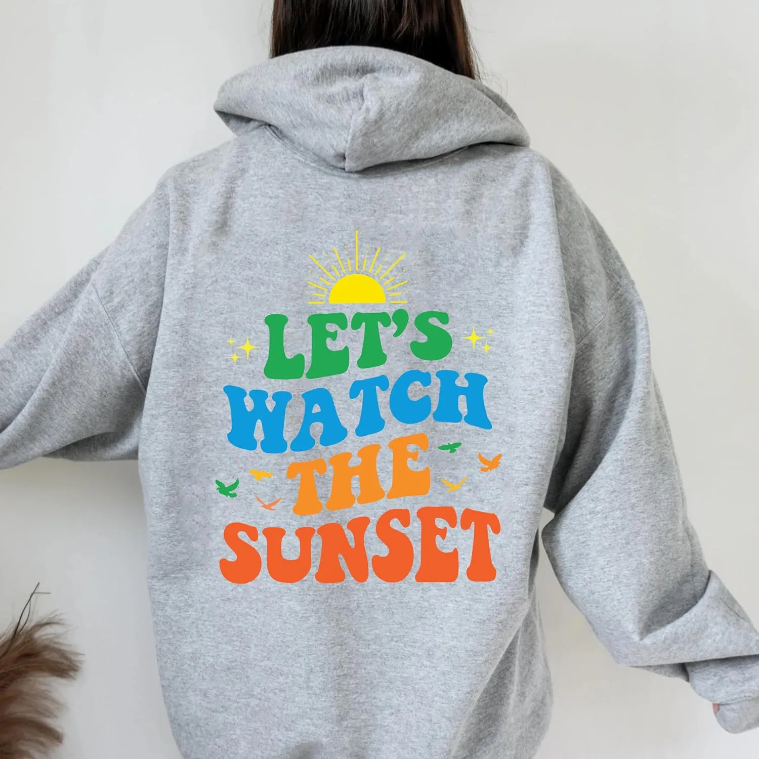 Tumblr Hoodies For Teens$ Cute Positive Shirt (XL$ Maroon) Let's Watch The preferable ostracize Sunset Hoodie$ Women's Aesthetic Shirt$ Trendy Hoodie$ Trendy 