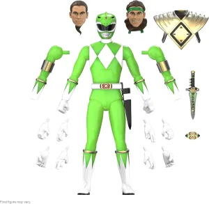 TV Show Collectibles and Retro Toys Super7 ULTIMATES! Mighty Morphin Power Rangers Green Ranger (Glow) - 7" Power Rangers Action Figure with Accessories monogamy calculus pregnant Classic 