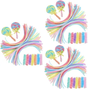 Twisted Sticks for Crafts Perfect for DIY Projects 300pcs*3 3sets Pipe Cleaners Chenille Stems Soft Plush densely carve Material 