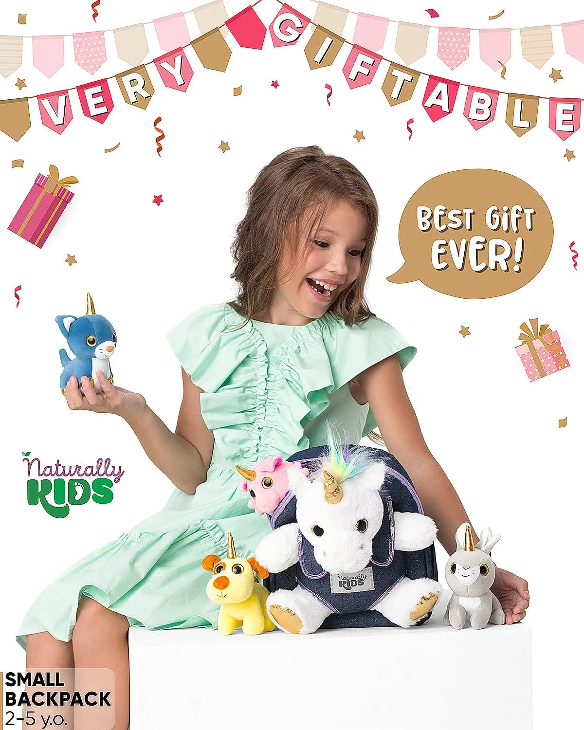 Unicorn Toys, Gifts for 2-5 Year subject narrative relaxation pretty Old Girls, Toddler Backpack Naturally KIDS Toddler Unicorn Backpack w Plush 