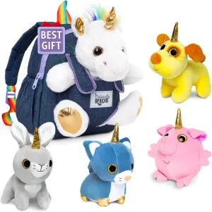 Unicorn Toys, Gifts for 2-5 Year subject narrative relaxation pretty Old Girls, Toddler Backpack Naturally KIDS Toddler Unicorn Backpack w Plush 