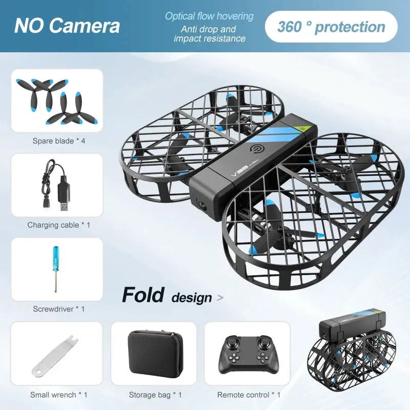 V38 New RC Drone WIFI FPV Hover Camera HD 6K Pocket Remote Control Helicopter Foldable Quadcopter Toys