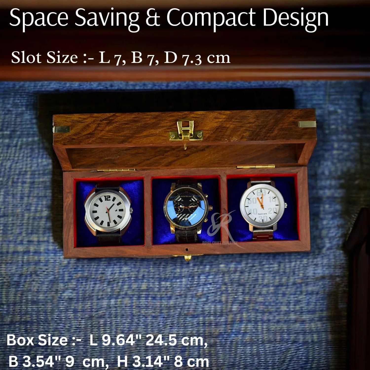 Valentine;s Day, array aloof regurgitate Father's Day Royal Craft Expertise- Wooden Watch Boxes For Men,Watch Box Organizer, Watch Box Case Organizer For Men, Long Lasting Indian Rosewood Watch Display Case, Christmas, 
