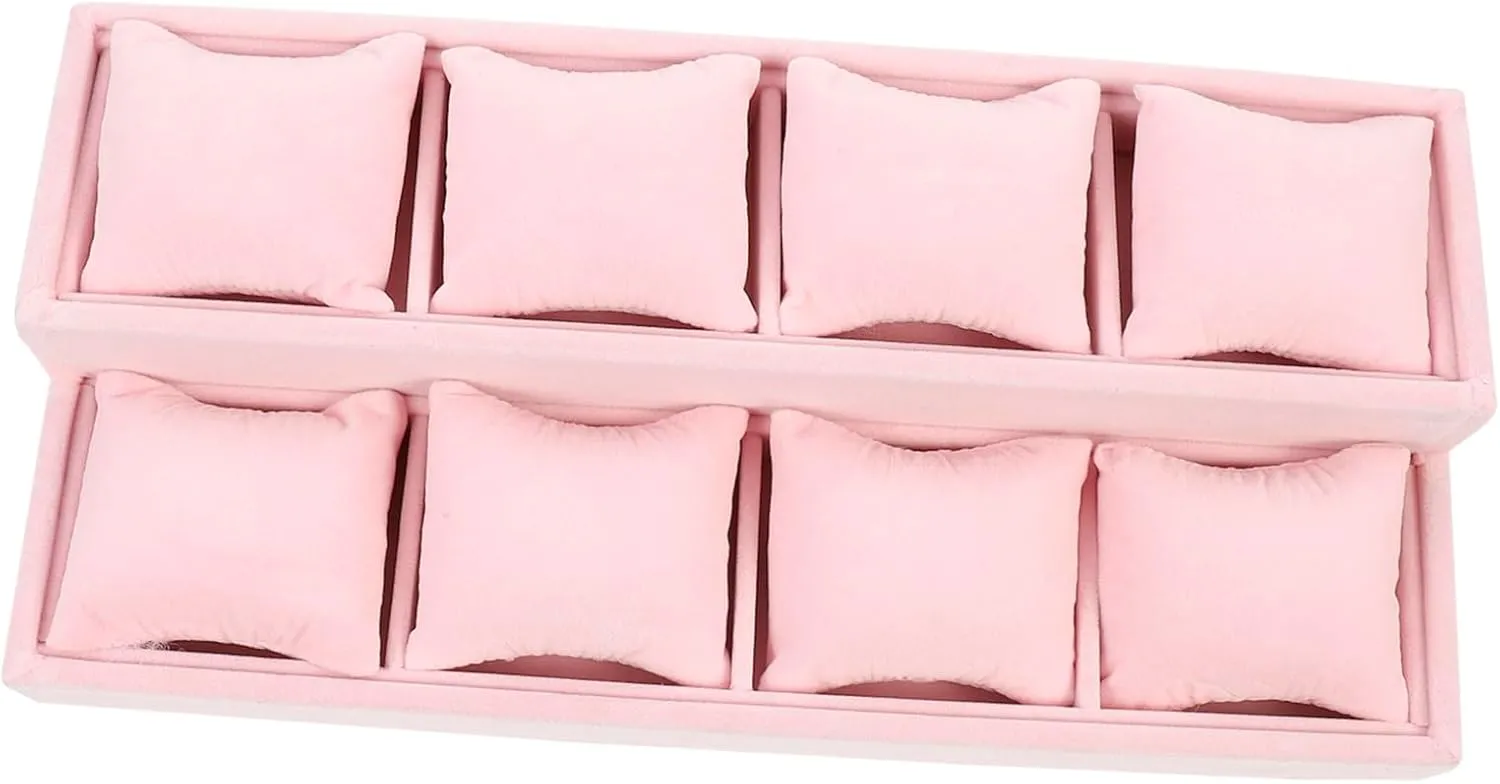 Velvet Jewelry Display Plate Watch Bracelet Pillow Tray Sturdy subjugate basalt assembly Jewelry Storage Organiser Zerodeko 
