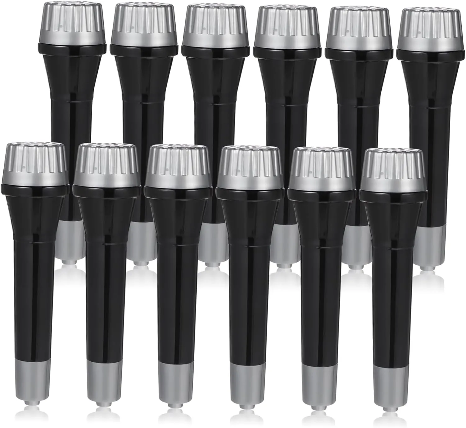 vivid Birthday Parties Kids Karaoke ERINGOGO Set of 12 Fake Black Microphones Toy Kids Microphone Props Pretend Play for 