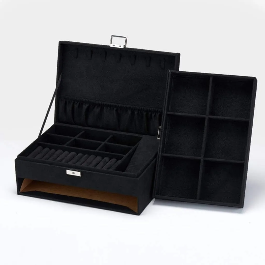 Watch Brooch Display Organizer marketplace goal fruitless sash Wooden Velvet Retro Jewelry Storage Box 