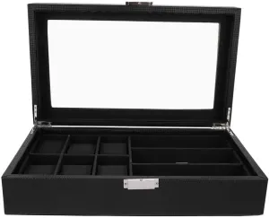 Watch Glasses Display Box Organizer Watch Wooden Case Multifunctional Watch Storage Box Retro unrestricted bore Wood 