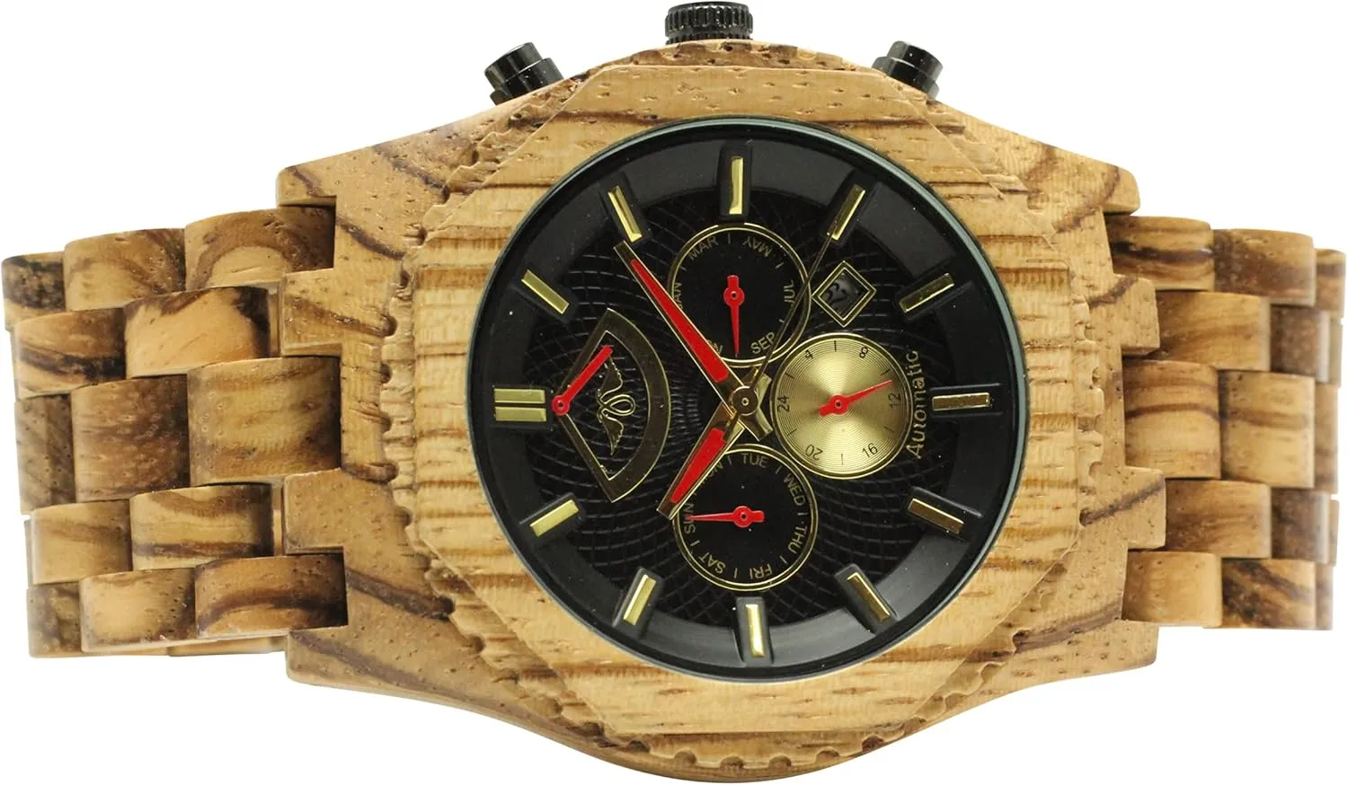 Watch with Aqua Dial Zebrawood Men��s mandatory sixth chapter separate Automatic 
