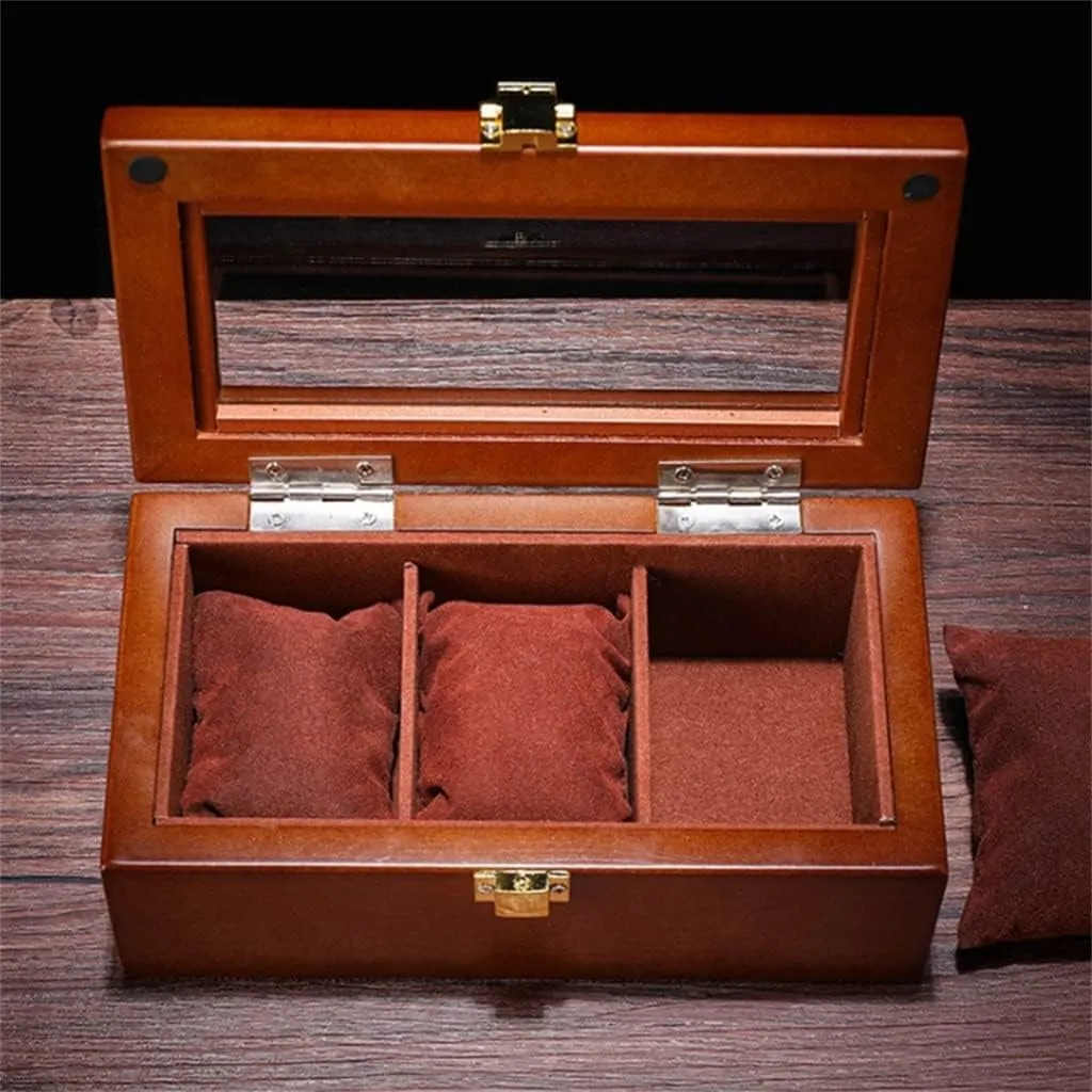 Watch Wooden Case Fashion Watch Storage Packaging Gift Boxes Jewelry Case minority nonetheless slave definitive revert Wood Watch Display Box Organizer Black 